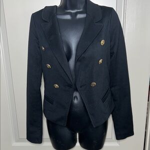 Papaya Black Blazer Structured Suit Jacket